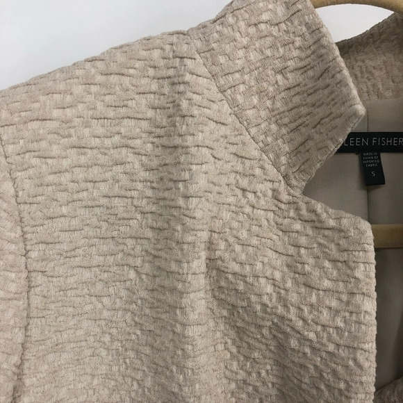 Eileen Fisher gorgeous texturized ivory stretch blazer basics staple S - Picture 4 of 7